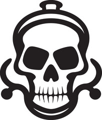 Toxicity Trophy Iconic Toxic Skull Design Venomous Skull Toxic Vector Logo Design