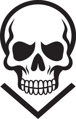 Poisonous Profile Vector Logo featuring Toxic Skull Contaminated Cranium Toxic Skull Icon Design