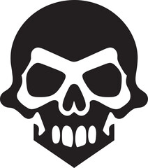 Biohazard Boneyard Vector Graphic of Toxic Skull Lethal Emblem Toxic Skull Logo Design Icon