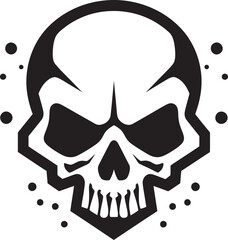 Virulent Visage Toxic Skull Vector Logo Toxicity Trophy Iconic Design of Toxic Skull