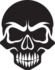 Hazardous Cranium Graphic Icon of Toxic Skull Poisonous Profile Vector Logo featuring Toxic Skull