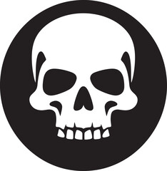 Toxicity Trophy Iconic Design of Toxic Skull Venomous Visage Toxic Skull Vector Logo Design