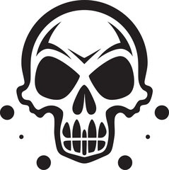 Poisonous Profile Vector Logo featuring Toxic Skull Contaminated Cranium Toxic Skull Icon Design