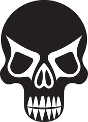 Lethal Emblem Toxic Skull Logo Design Icon Radioactive Remains Vector Icon of Toxic Skull
