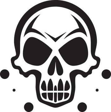 Poisonous Profile Vector Logo featuring Toxic Skull Contaminated Cranium Toxic Skull Icon Design