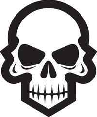 Chemical Contour Graphic Design with Toxic Skull Icon Virulent Visage Toxic Skull Vector Logo