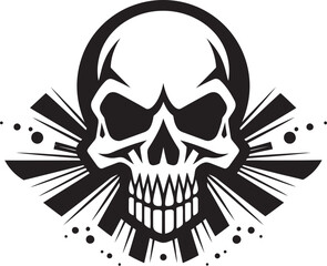 Virulent Visage Toxic Skull Vector Logo Toxicity Trophy Iconic Design of Toxic Skull