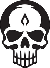 Chemical Contour Graphic Design with Toxic Skull Icon Virulent Visage Toxic Skull Vector Logo