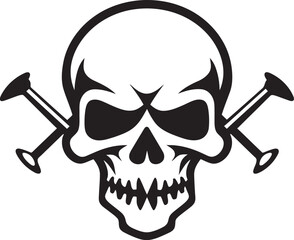 Virulent Visage Toxic Skull Vector Logo Toxicity Trophy Iconic Design of Toxic Skull