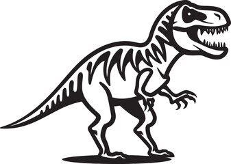 Obraz na płótnie Canvas Primeval Powerhouse Tyrannosaurus Vector Logo Design Jurassic Jewel T Rex Skeleton Icon Emblem