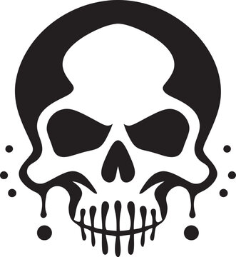 Venomous Visage Toxic Skull Vector Logo Design Hazardous Cranium Graphic Icon of Toxic Skull