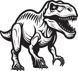 Paleontological Majesty Vector Graphic of T Rex Skeleton Rex Resurgence T Rex Skeleton Logo Design Icon