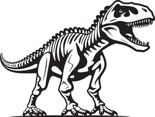 Paleontological Majesty Vector T Rex Skeleton Tyrants Triumph T Rex Skeleton Logo