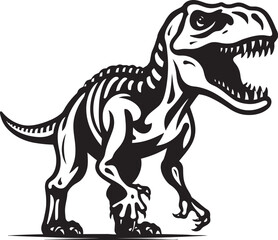 Jurassic Jewel T Rex Skeleton Vector Design Fossil Finesse T Rex Icon Emblem