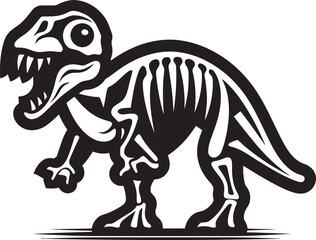 Jurassic Jewel T Rex Skeleton Vector Design Fossil Finesse T Rex Icon Emblem