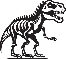 Tyrannosaurus Tribute Vector Logo Emblem Dino Dynasty Iconic T Rex Skeleton Design