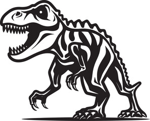 Ancient Artifact Tyrannosaurus Icon Vector Fossil Finesse T Rex Graphic Emblem