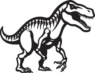 Mesozoic Majesty T Rex Vector Graphic Rex Resurgence Tyrannosaurus Icon Design
