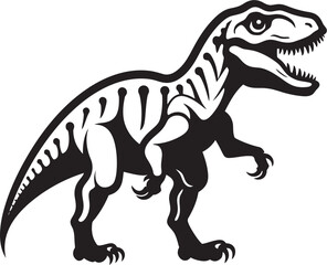 Dino Dynasty Iconic Tyrannosaurus Logo Primeval Profile T Rex Skeleton Graphic Icon