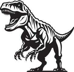 Obraz premium Dino Dynasty Iconic Tyrannosaurus Graphic Primeval Power T Rex Vector Icon