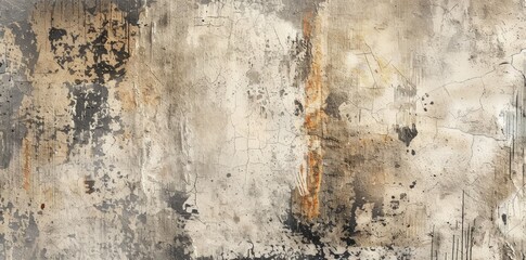 Distressed Wall with Rust and Peeling Paint
