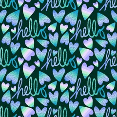 Summer hello seamless pattern for wrapping paper and fabrics and kids clothes print and party accessories