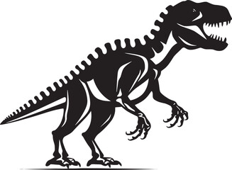 TyrannoForm Dino Skeleton Vector Logo Design Prehistoric Precision Tyrannosaurus Iconic Graphic