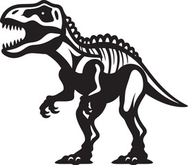 Mesozoic Majesty T Rex Skeleton Emblem Rex Resurgence Dino Skeleton Vector Logo