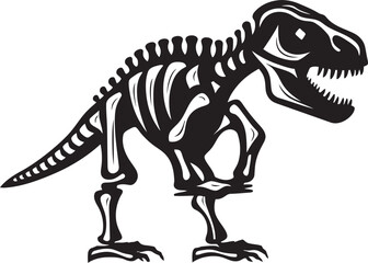 Dino Dynasty T Rex Skeleton Vector Emblem Prehistoric Pride Tyrannosaurus Logo Graphic
