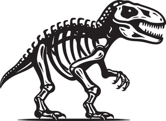 Ancient Artifact Dino Skeleton Vector Graphic Rex Resurgence Tyrannosaurus Icon Emblem Design