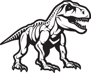 Fossil Finesse Tyrannosaurus Iconic Logo Vector Ancient Artifact Dino Skeleton Vector Graphic