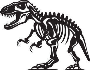 Mesozoic Majesty T Rex Skeleton Emblem Rex Resurgence Dino Skeleton Vector Logo