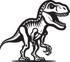 Dino Skeleton Vector Icon Design Tropic Toros Tahiti Style Bull Vector Logo