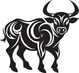 Pacific Pulse Tahiti Bull Graphic Emblem Tropical Taurus Bull Vector Design Inspired by Tahiti