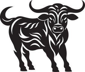 Island Impressions Tahiti Style Bull Icon Tribal Tribute Vector Bull Logo in Tahitian Style