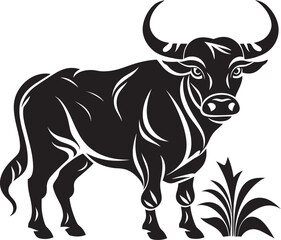 Pacific Paradise Bull Logo in Tahiti Theme Tiki Traditions Tahitian Bull Vector Graphic