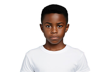 Close up of a worried african boy - obrazy, fototapety, plakaty