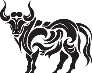 Pacific Pulse Tahiti Style Bull Vector Icon Tropic Toros Tahiti Style Bull Vector Logo