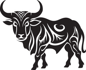 Pacific Pulse Tahiti Style Bull Vector Icon Tropic Toros Tahiti Style Bull Vector Logo