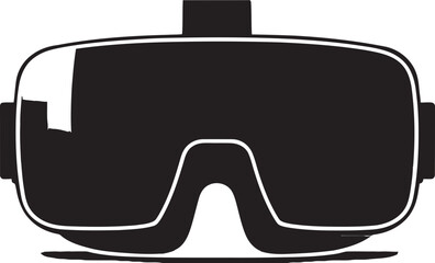 Virtual Vista VR Goggles Graphic Symbol Digital Discovery Virtual Reality Goggles Emblem