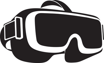 Cybernetic Senses VR Goggles Vector Icon Reality Revolution Virtual Reality Logo Design