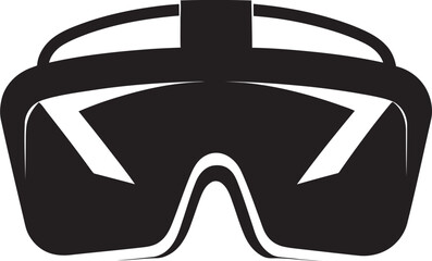 Virtual Vista VR Goggles Graphic Symbol Pixel Perception Virtual Reality Goggles Emblem
