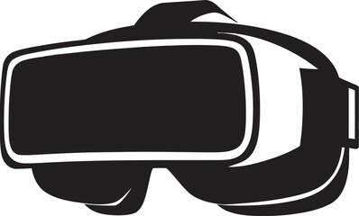 Futuristic Focus Virtual Reality Vector Icon Immersive Interface VR Goggles Logo Design