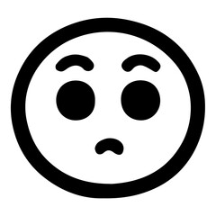 Fototapeta premium Shocked Hand Drawn Smiley Face Emoji Vector Icons for Crafts and Chat Apps