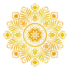 Ornamental Beautiful Golden Mandala