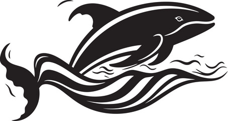 Maritime Monarch Whale Emblem Icon Leviathan Legacy Iconic Vector Logo