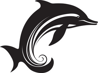 Nautical Nobility Vector Logo with a Whale Whale Wonder Graphic Symbol of the Ocean