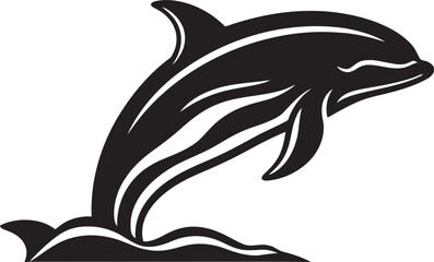 Tranquil Tide Emblematic Whale Symbol Blue Serenade Iconic Vector Whale Design