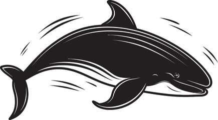 Ocean Oracle Emblematic Whale Icon Whalescape Wonder Vector Logo with Whale