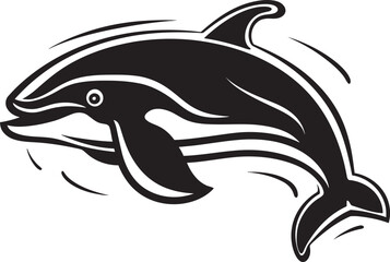 Soaring Seas Vector Whale Icon Design Wave Whisperer Emblematic Whale Logo